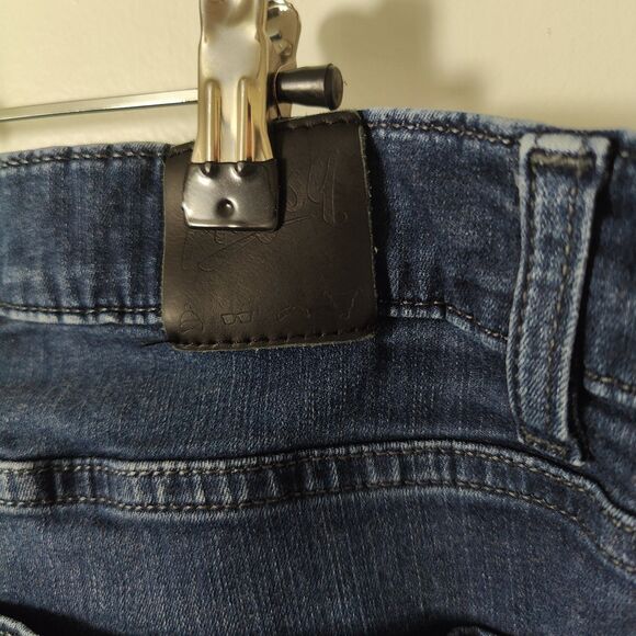 Mugsy Denim Jeans 35x28 PMT Clutch Straight Leg Blue Medium Wash Denim Stretch - Picture 5 of 6